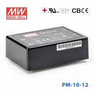 PM-10-12  10W  12V 0.85A  微漏电塑封Class2单路输出板上型医用明纬开关电源