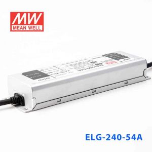 ELG-240-54A 240W 54V 4.45A  A型(电流可调/铝壳IP65/100～305Vac输入)明纬PFC防水LED电源