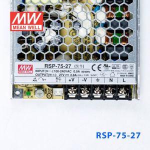 RSP-75-27 75W 27V2.8A单路输出低厚度带功率因素校正CCC认证明纬开关电源