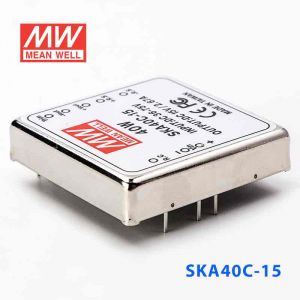 SKA40C-15  40W  36~72V  输入 15V 2.67A 稳压单路输出明纬DC-DC转换模块电源