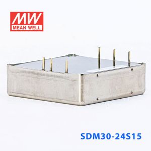 SDM30-24S15  30W  18~36V  输入  15V  稳压单路输出明纬DC-DC转换模块电源