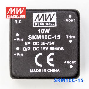 SKM10C-15  10W 36~75V 转 15V 666mA 非稳压单路输出DC-DC模块电源