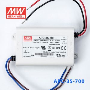 APC-35-700 35W 15-50V     700mA 明纬牌恒流输出防水塑壳LED照明电源