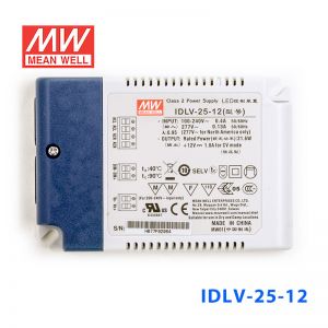 IDLV-25-12 25W 12V 1.8A 恒压输出无频闪二合一调光明纬LED开关电源