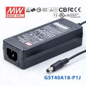 GST40A18-P1J 40W 18V2.22A高效能低空载损耗绿色节能桌上型适配器