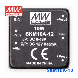 SKM10A-12 10W 9~18V 转 12V 833mA 非稳压单路输出DC-DC模块电源