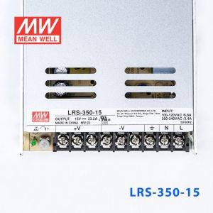 LRS-350-15 350W 15V23.2A输出（输入电压开关选择型)明纬超薄高性能开关电源