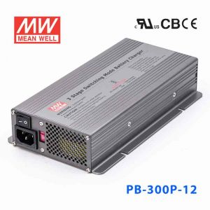 PB-300P-12 300W 14.4V21A 带PFC明纬优化三段式铅酸电池充电器 