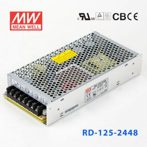 RD-125-2448 台湾明纬24V48V开关电源125W直流稳压24V2A+48V2A