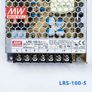 LRS-100-5 90W 5V18A单路输出超薄型低空载损耗明纬开关电源