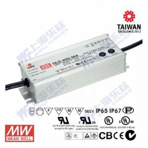 HLG-40H-36  40W  36V 1.12A  强耐环境恒压+恒流PFC高效铝壳IP67防水LED电源(引线接线)