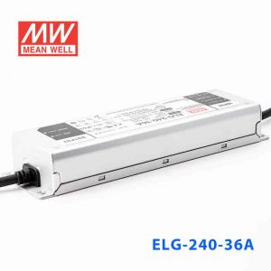 ELG-240-36A 240W 36V 6.66A   A型(电流可调/铝壳IP65/100～305Vac输入)明纬PFC防水LED电源