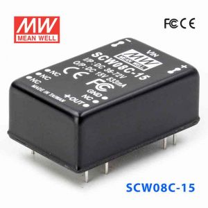 SCW08C-15  8W  36~72V  输入  15V  稳压单路输出明纬DC-DC转换模块电源