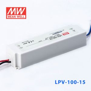 LPV-100-15   100W  15V   6.7A 明纬牌恒压输出IP67防水塑壳LED照明电源