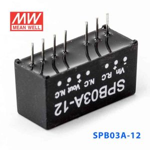 SPB03A-12  3W  9~18V  输入 12V  稳压单路输出明纬DC-DC转换模块电源