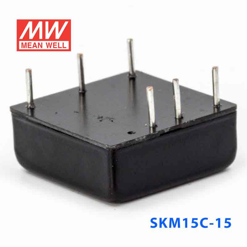 SKM15C-15  15W  36~75V 输入 15V 1A 单路稳压输出明纬DC-DC转换模块电源