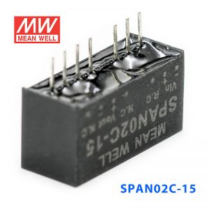 SPAN02C-15 2W 36~75V 转 15V 134mA非稳压单路输出DC-DC模块电源