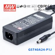 GST40A24-P1J 40W 24V1.67A高效能低空载损耗绿色节能桌上型适配器