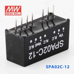 SPA02C-12  2W  36~72V  输入 12V  稳压单路输出明纬DC-DC转换模块电源