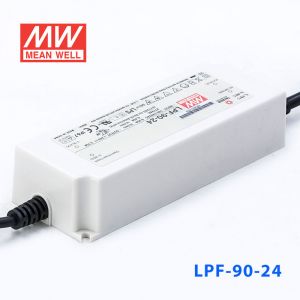 LPF-90-24  90W  24V 3.75A  恒压+恒流有PFC高效率塑壳IP67防水LED电源