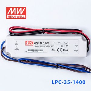 LPC-35-1400 35W 1400mA恒流输出明纬牌IP67防水塑壳LED电源