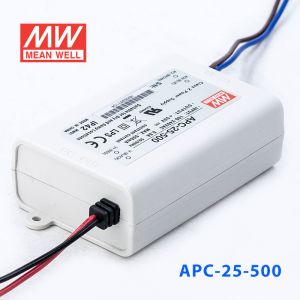 APC-25-500 25W 15-50V    500mA 明纬牌恒流输出防水塑壳LED照明电源 