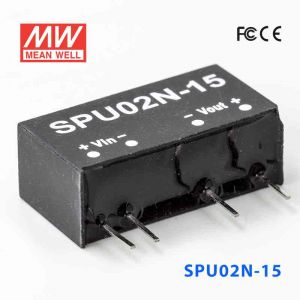 SPU02N-15  2W  24V-15V  非稳压单路输出明纬DC-DC转换模块电源