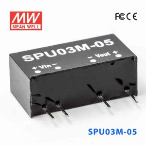 SPU03M-05  3W  12V-5V 非稳压单路输出明纬DC-DC模块电源