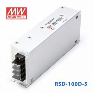 RSD-100D-5  100W  57.6~154V 输入 5V 20A  输出铁道专用明纬DC-DC转换电源 