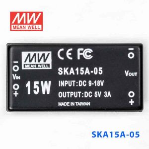 SKA15A-05  15W  9~18V  输入 5V  稳压单路输出明纬DC-DC转换模块电源