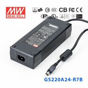 GS220A24-R7B 220W 24V9.2A 输出绿色能源明纬电源适配器(三线插口)