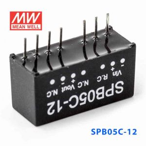 SPB05C-12 3W  36~72V 输入 12V 稳压单路输出明纬DC-DC转换模块电源