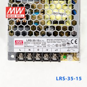 LRS-35-15 36W 15V2.4A单路输出超薄型低空载损耗明纬开关电源