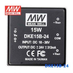 DKE15B-24  15W  18~36V  输入  ±24V  双路输出明纬DC-DC转换模块电源