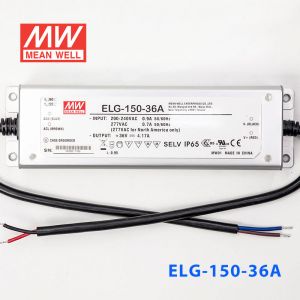 ELG-150-36A  150W  36V 4.17A  A型(电流可调/铝壳IP65/100～305Vac输入)明纬PFC防水LED电源