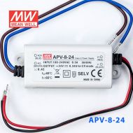 APV-8-24    8W    24V    0.34A 明纬牌恒压输出防水塑壳LED照明电源 