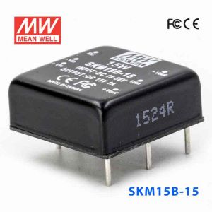 SKM15B-15  15W  18~36V  输入 15V 1A 单路稳压输出明纬DC-DC转换模块电源