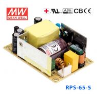 RPS-65-5    65W 5V  10A 单路输出微漏电低空载损耗医用无外壳明纬开关电源