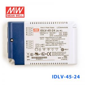 IDLV-45-24 45W 24V 1.88A 恒压输出无频闪二合一调光明纬LED开关电源