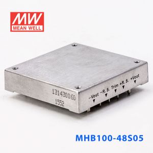 MHB100-48S05 100W 36~75V 输入 5V20A稳压单路输出明纬DC-DC转换电源 