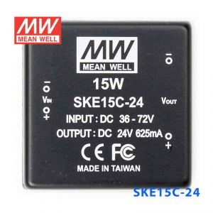 SKE15C-24  15W  36~72V  输入  24V  单路输出明纬DC-DC转换模块电源