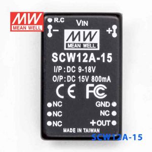 SCW12A-15  12W  9~18V  输入 15V  稳压单路输出明纬DC-DC转换模块电源