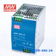 NDR-480-24 480W 24V20A单路输出明纬超薄型PFC导轨安装电源