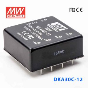 DKA30C-12  30W  36~72V  输入  ±12V  双路输出明纬DC-DC转换模块电源