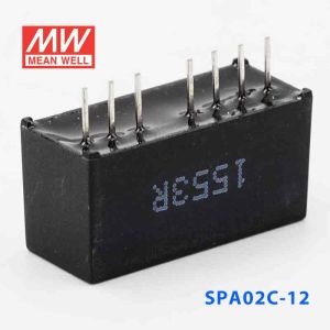 SPA02C-12  2W  36~72V  输入 12V  稳压单路输出明纬DC-DC转换模块电源