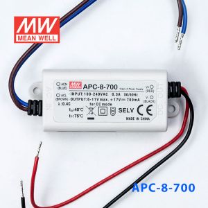 APC-8-700 8W   6-11V  700mA 明纬牌恒流输出防水塑壳LED照明电源