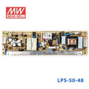 LPS-50-48  50W  48V 1.1A  单路输出无外壳窄条PCB板明纬开关电源