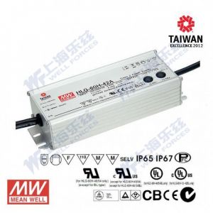 HLG-60H-36A  60W  36V 1.7A  强耐环境恒压+恒流PFC高效铝壳IP65防水LED电源(恒压恒流值可面板设定) 