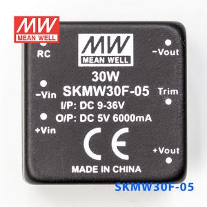 SKMW30F-05 30W 9~36V 转 5V 6A 非稳压单路输出明纬DC-DC模块电源