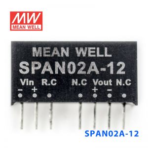 SPAN02A-12 2W 9~18V 转 12V 167mA 非稳压单路输出DC-DC模块电源